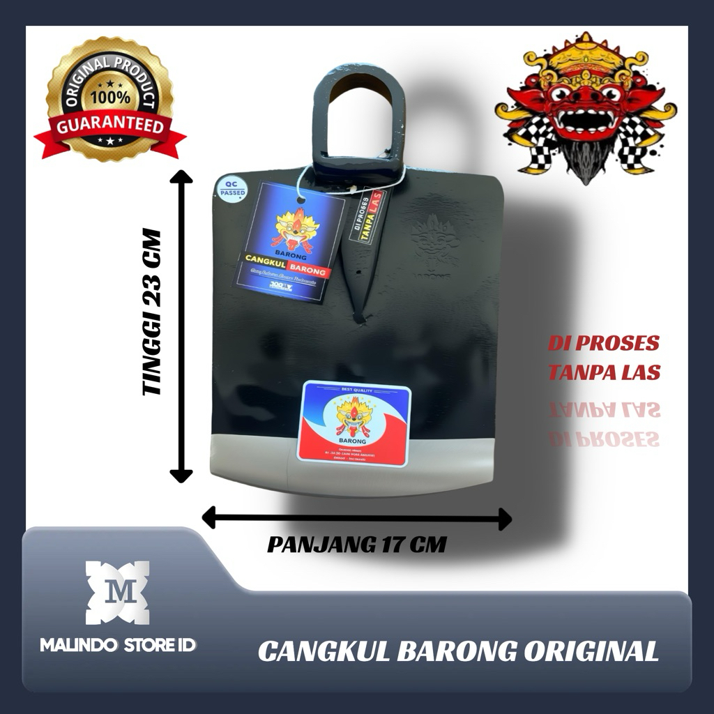 Cangkul Barong Baja Super / Pacul Barong Baja Asli Original / Diproses Tanpa Las