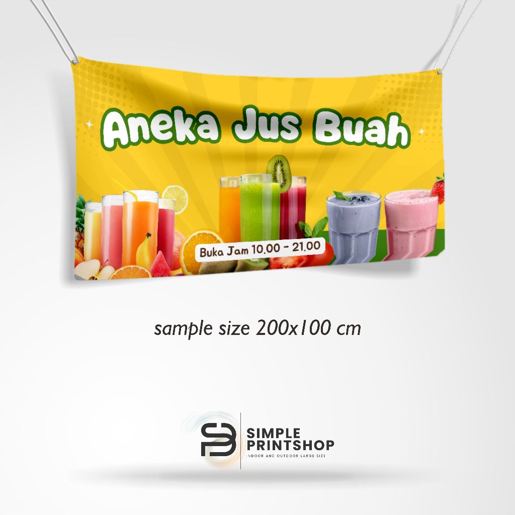 Spanduk Banner Aneka Jus Buah Free Custom Design