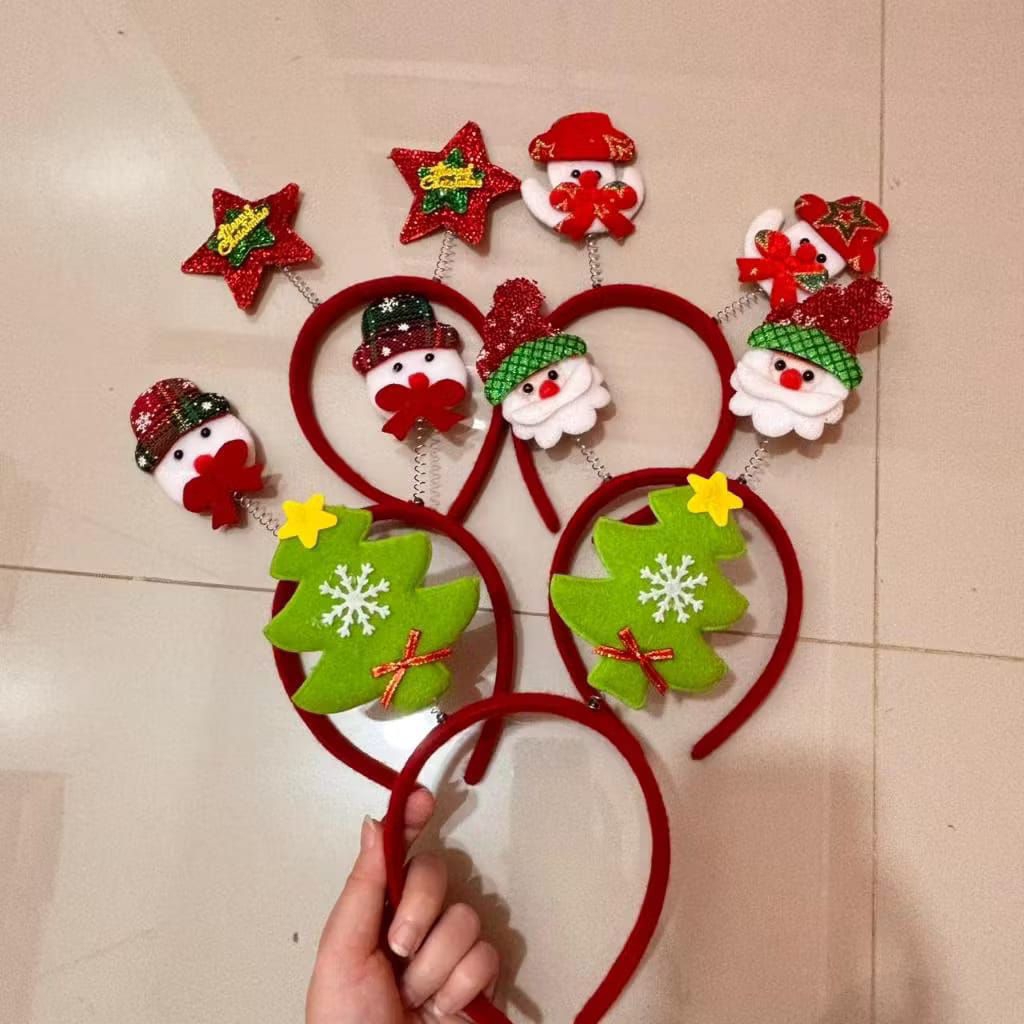 {JY} Bando Natal merry christmas Bando Wanita Bando Anak Aksesoris Natal Tahun Baru / Bando xmas Dec