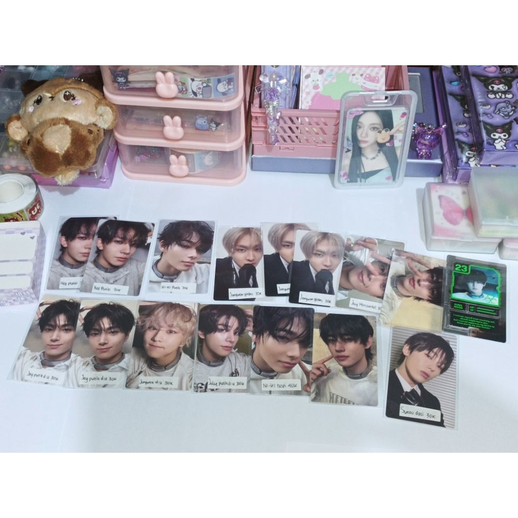 PHOTOCARD OFFICIAL ENHYPEN DESIRE UNLEASH ENGENE AND WEVERSE VER TUSPI AND GITDAS JUNGWON HEESEUNG J