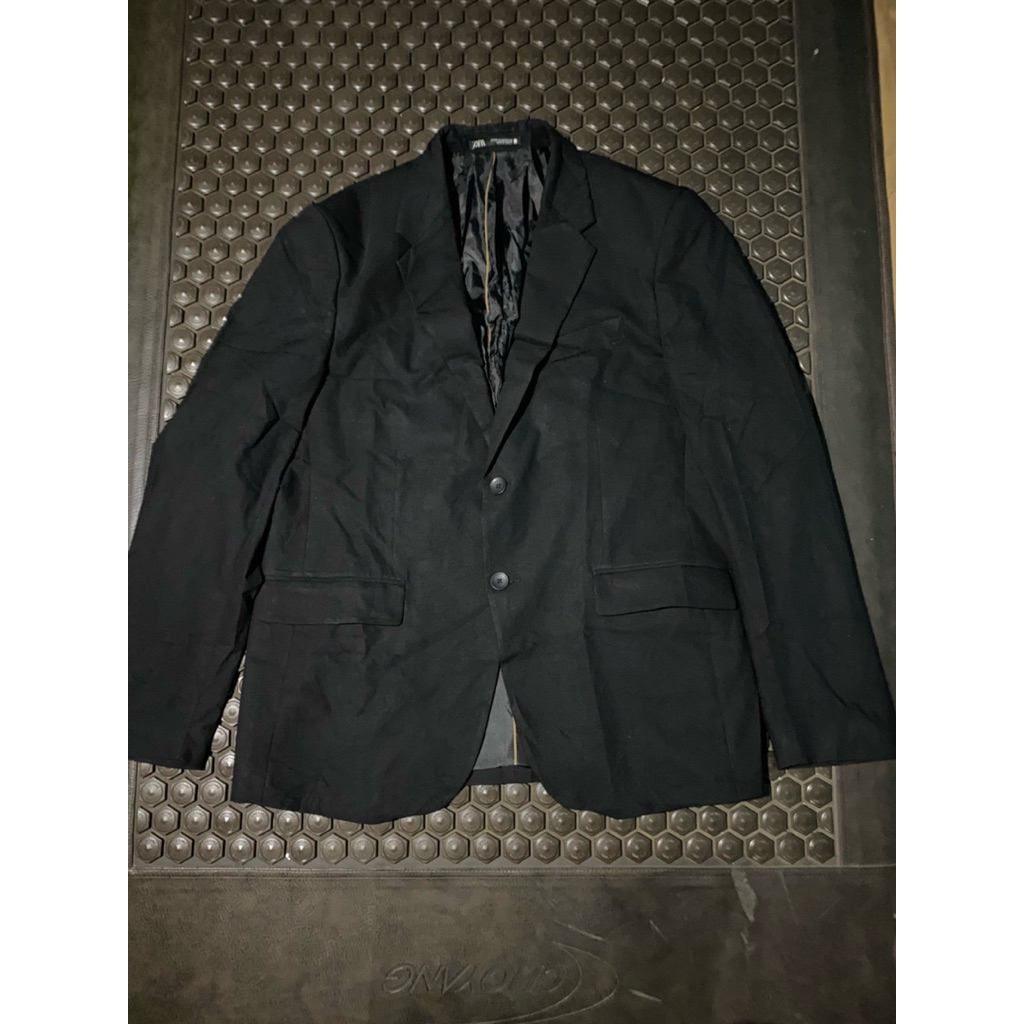 BLAZER JAS ZARA MAN HITAM PEKAT BRANDED