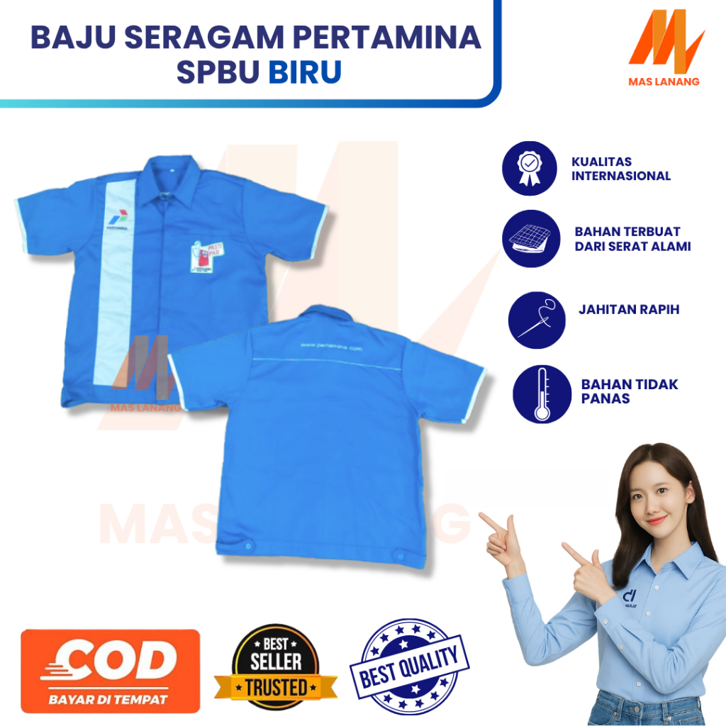 Baju Spbu Operator | Baju Spbu | Seragam Spbu Biru | Seragam Pertamina