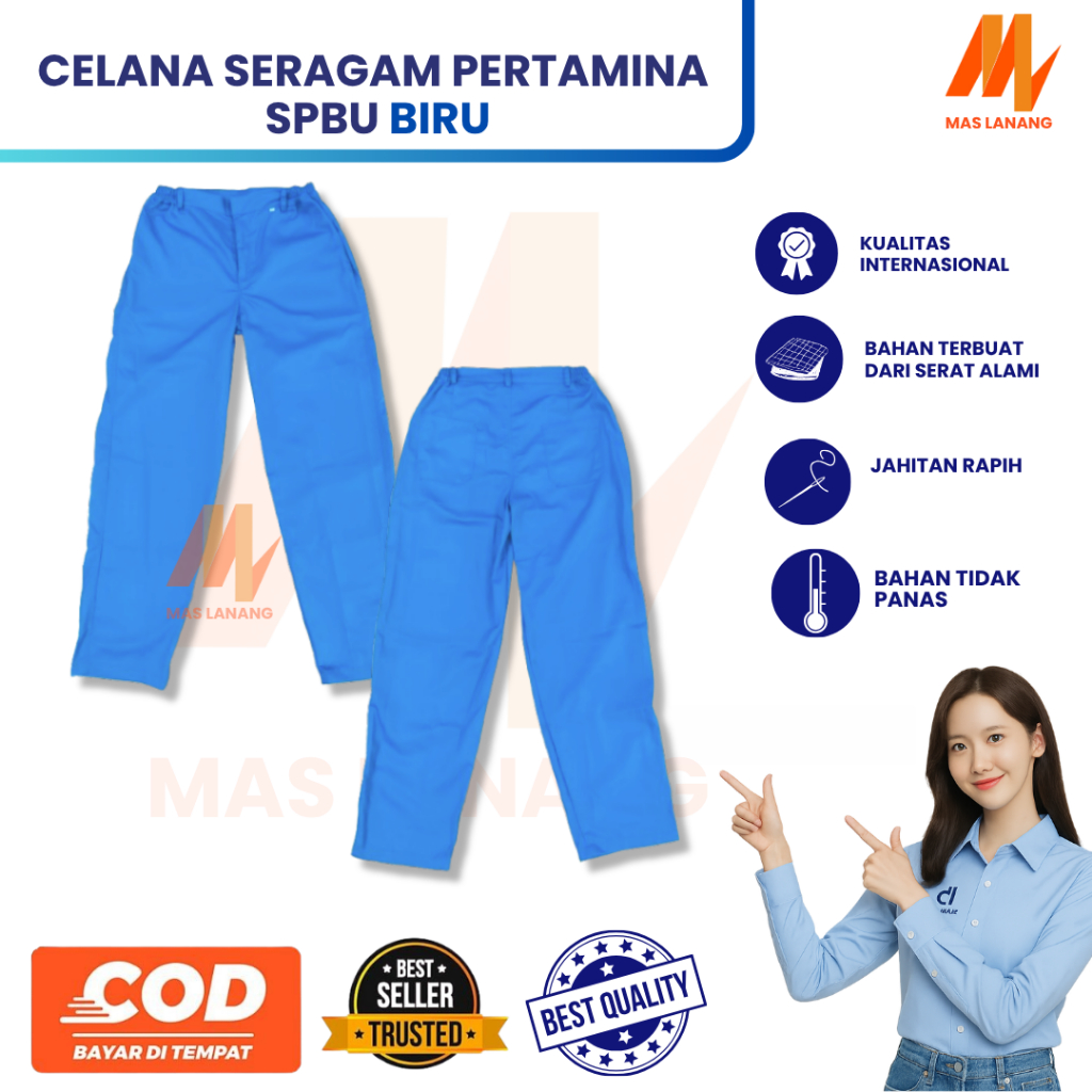 Celana Spbu | Seragam Spbu Operator | Baju Celana Spbu | Seragam Spbu Biru | Seragam Pertamina