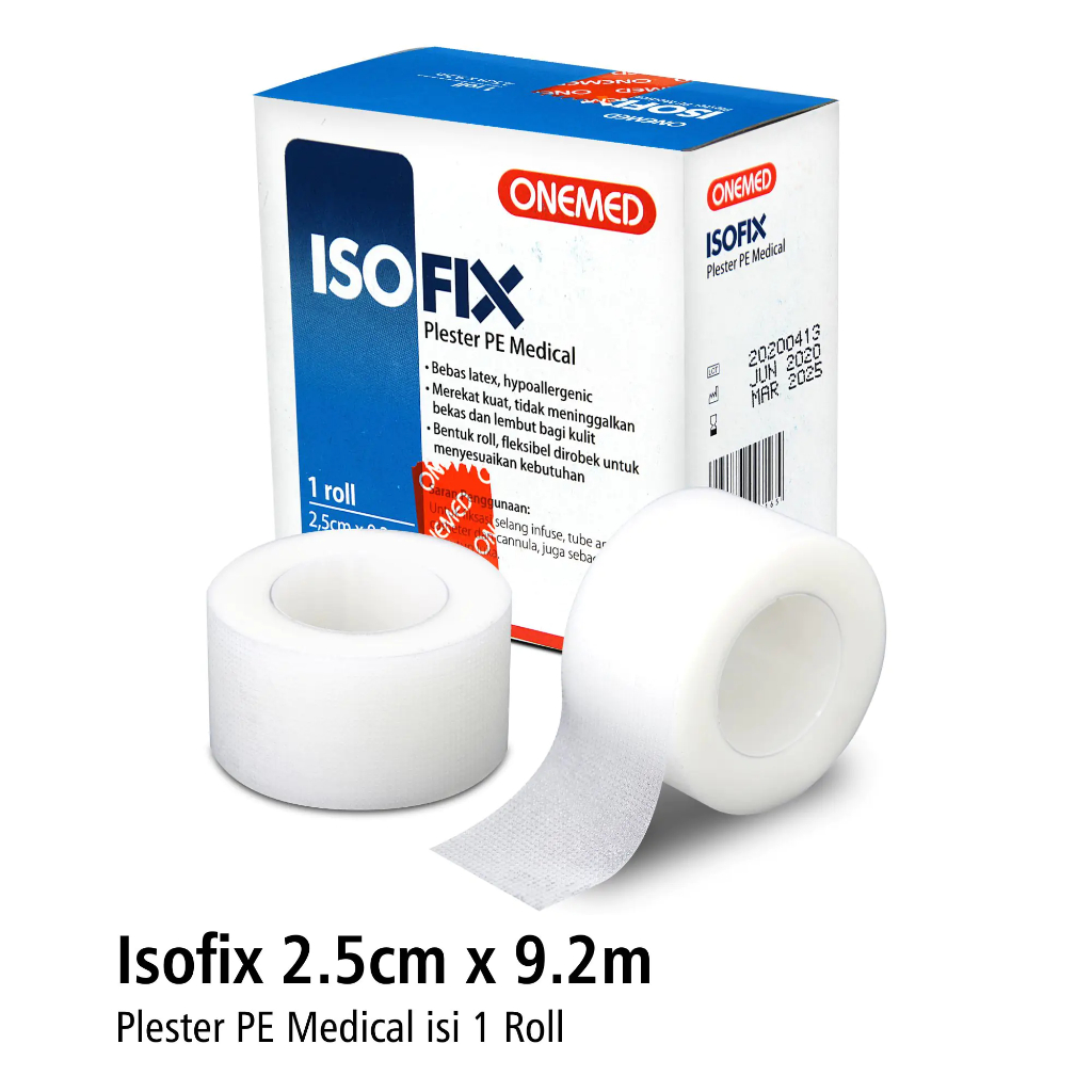 ONEMED Eceran Isofix 2.5 cm x 9.2 m ( Satu Inchi ) Plester Infus Transparan