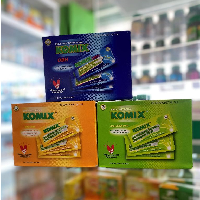Komix isi 30 sachet - OBH / Jeruk Nipis / Jahe