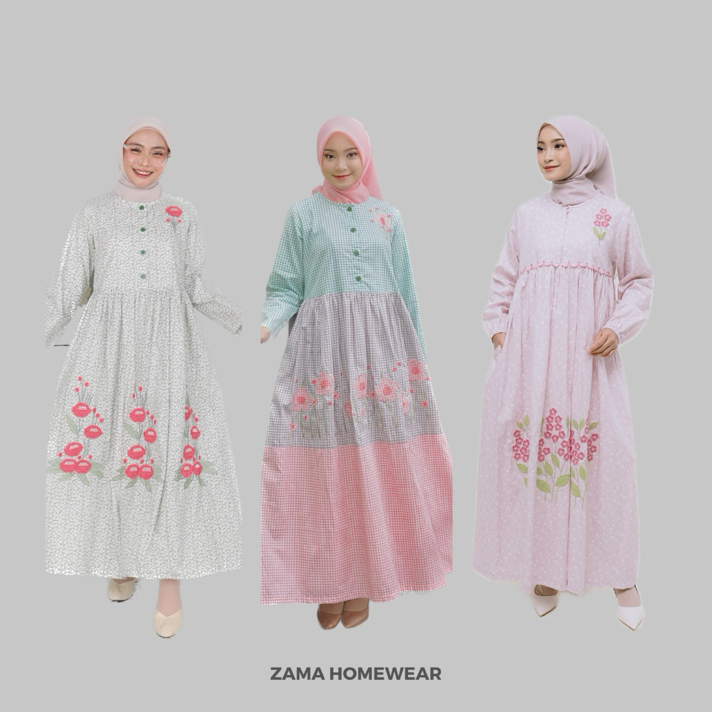 ZAMA | Daster Panjang Model Hanbok Bordir Khas Malang