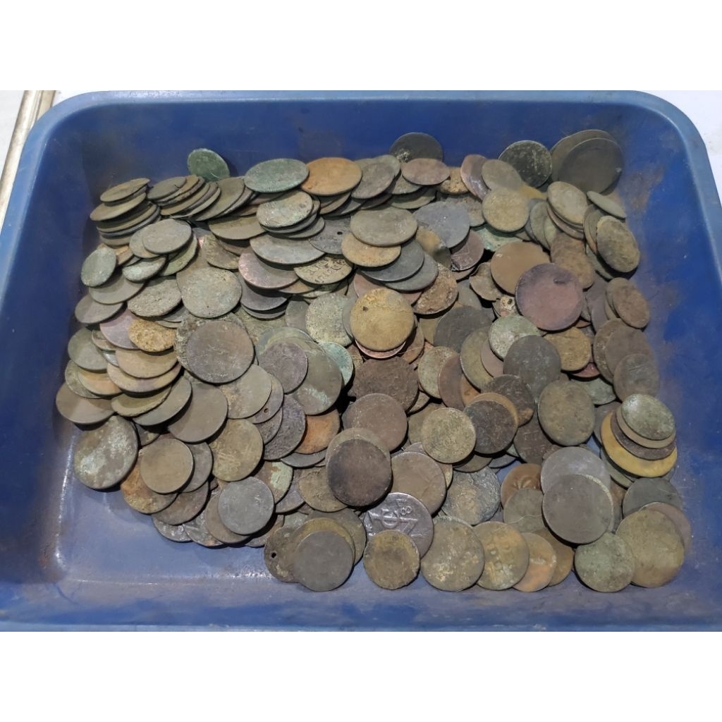 1 biji koin voc  nederl indie dlltahun acak temuan sungai u koleksi asli kuno dipigura dialbum kondi