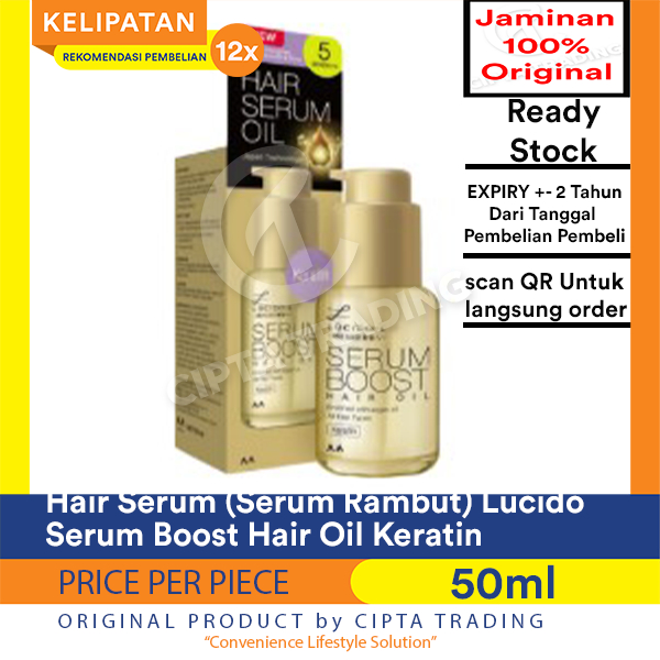 Hair Serum (Serum Rambut) Lucido-L Serum Boost Hair Oil Keratin 50ml