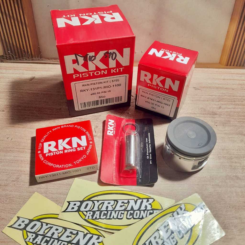 PISTON KIT RKN Mio Smile, Sporty STD  50  1.00  1.50  2.00 - boyrenk madura