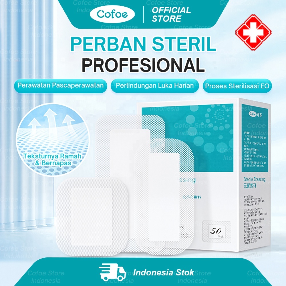 Plester Luka Operasi Plaster Perekat Luka Perban Wound Dressing 10x25cm Plester Putih Medis Besar
