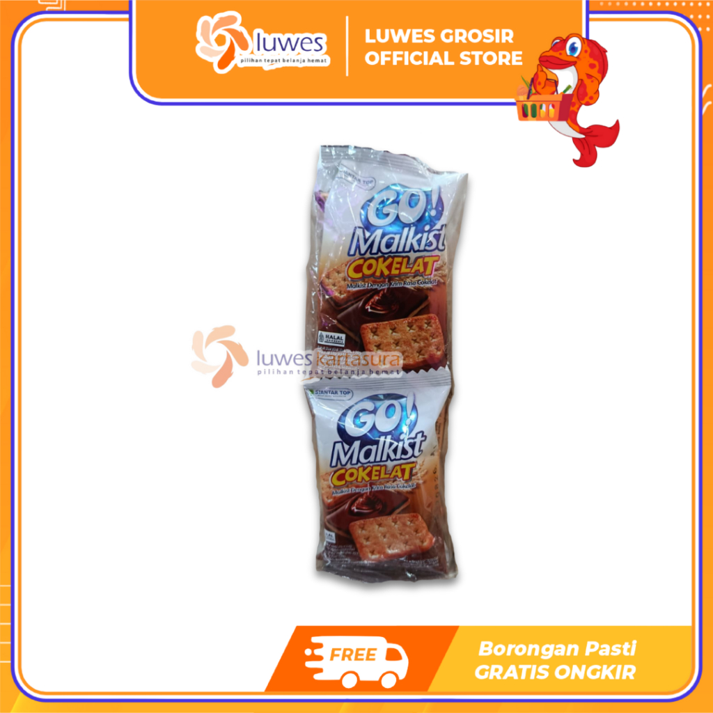 [GROSIR] GO Malkist Cokelat Rasa Cokelat 1 Pack Isi 20 Pcs Snack Murah