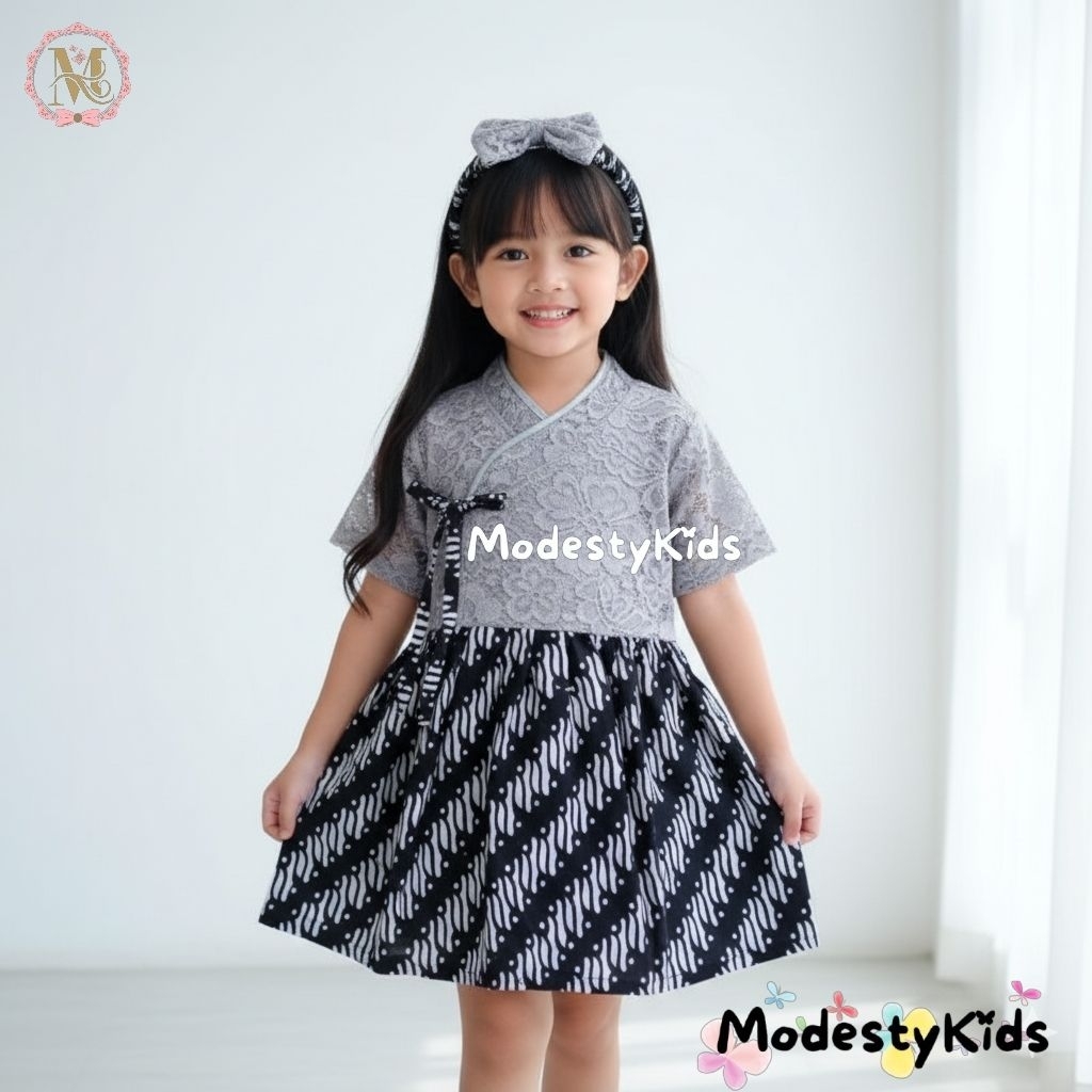 Hanbok Anak / Dress Hanbok Anak Perempuan / Hanbok Anak Silver