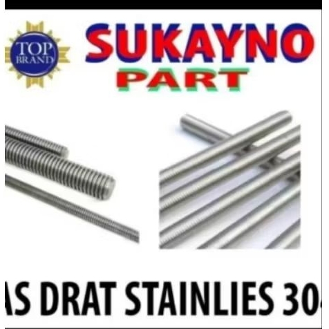 Long drat/ as drat + 2 mur stainless304, m4