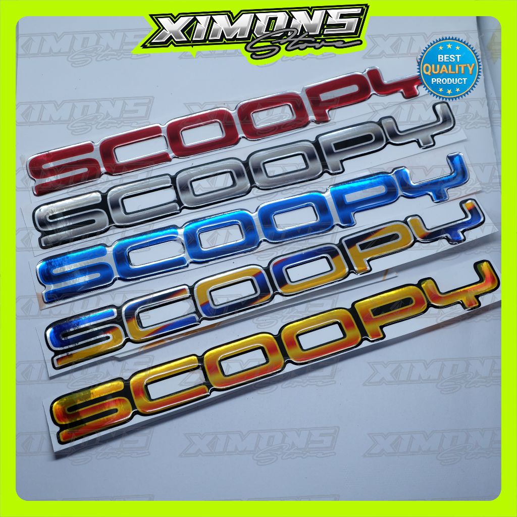 Emblem timbul Scoopy New / Emblem Scoopy Prestige / Emblem Scoopy Donat