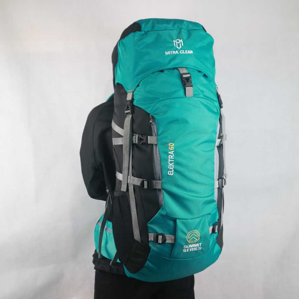 Tas Gunung Carrier 60+5 Liter Prem Besi Bahan Cordura Full Bartex