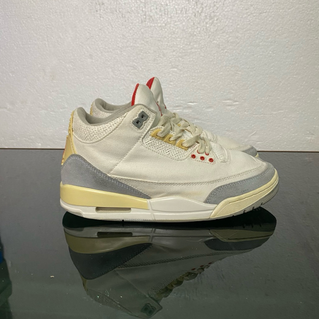 Size 42 iNsole 26.5 Cm Sepatu Sneakers Jordan 3 Retro Pure White