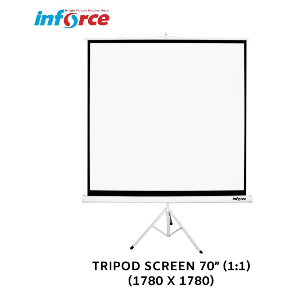 Layar Proyektor Tripod inforce 70 inch