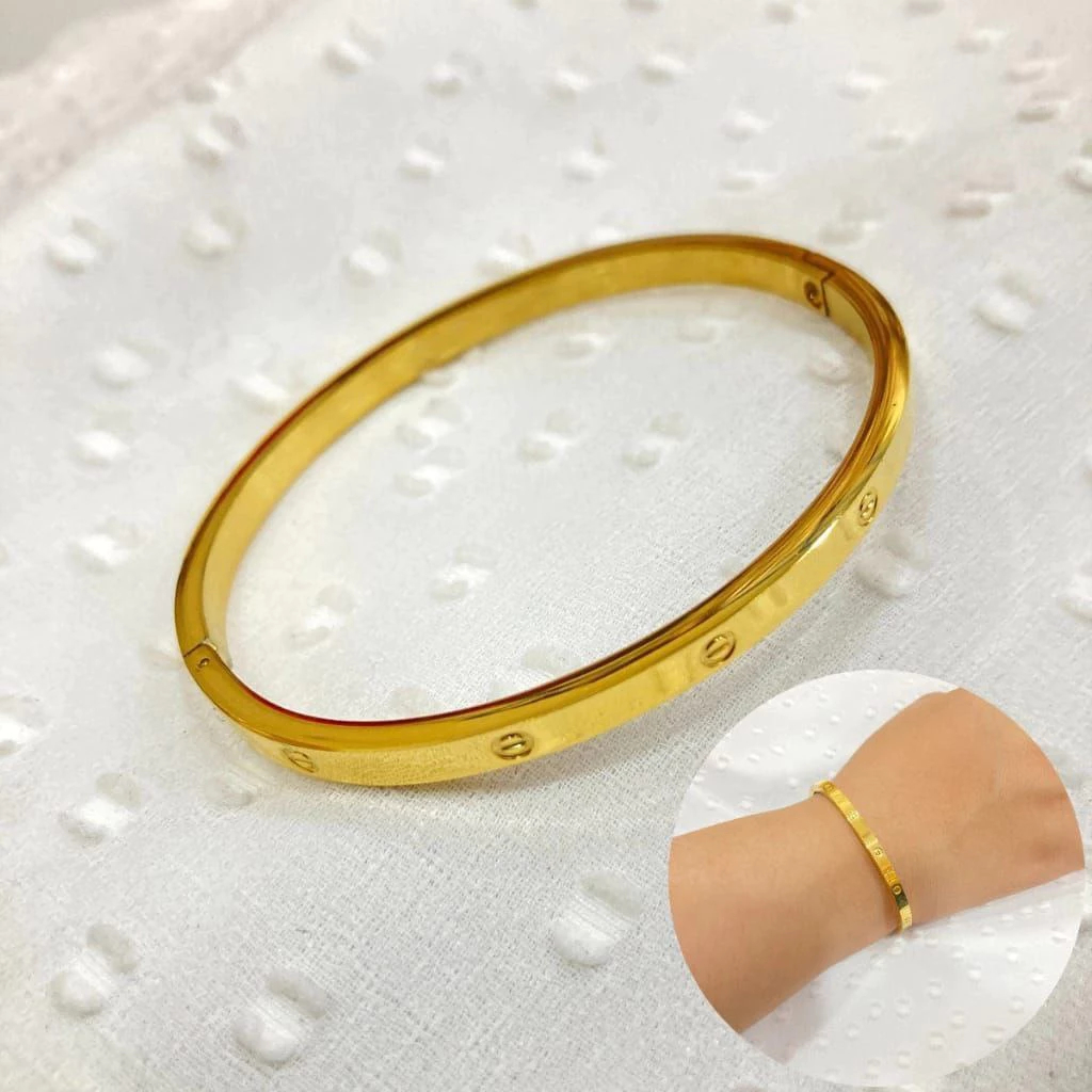 Gelang Cartier Wanita Titanium Anti Karat Simpel