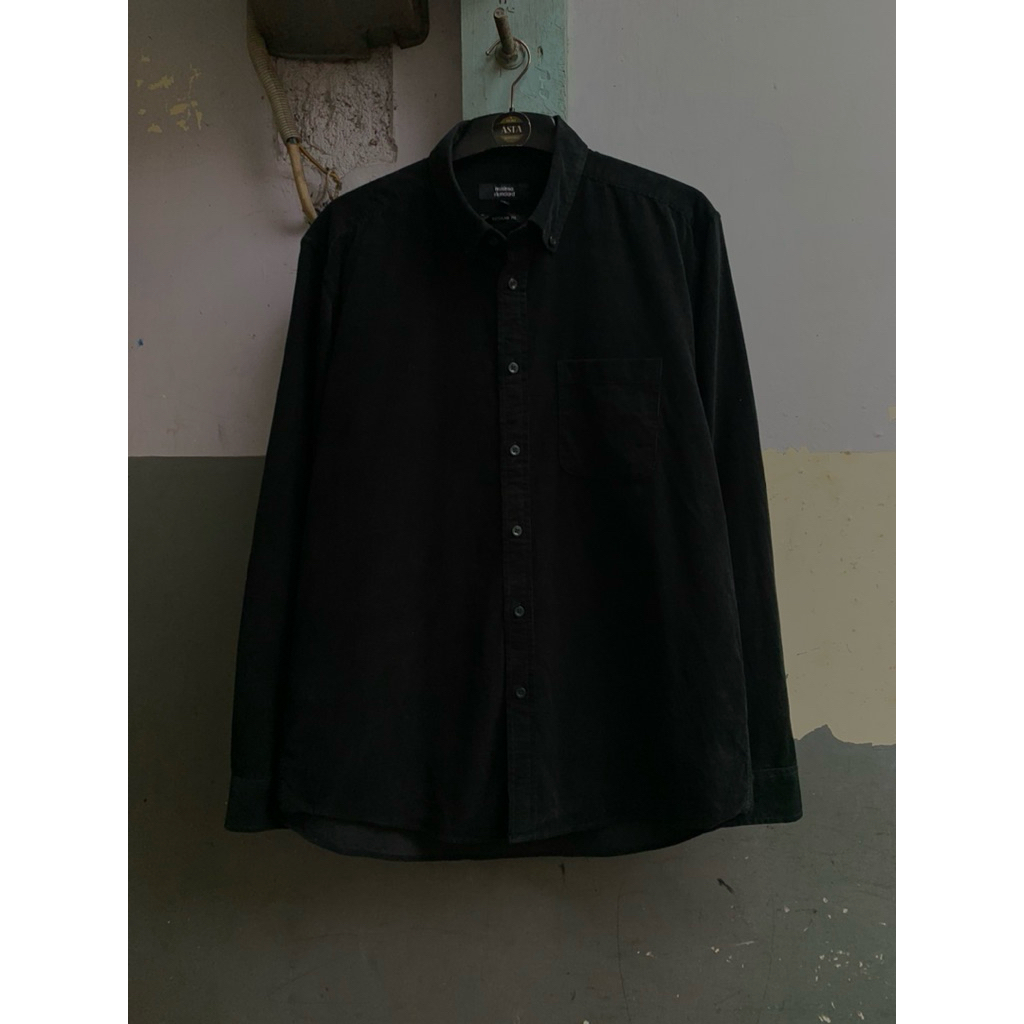 kemeja Curduroy pria Musinsa standard lengan panjang preloved size L