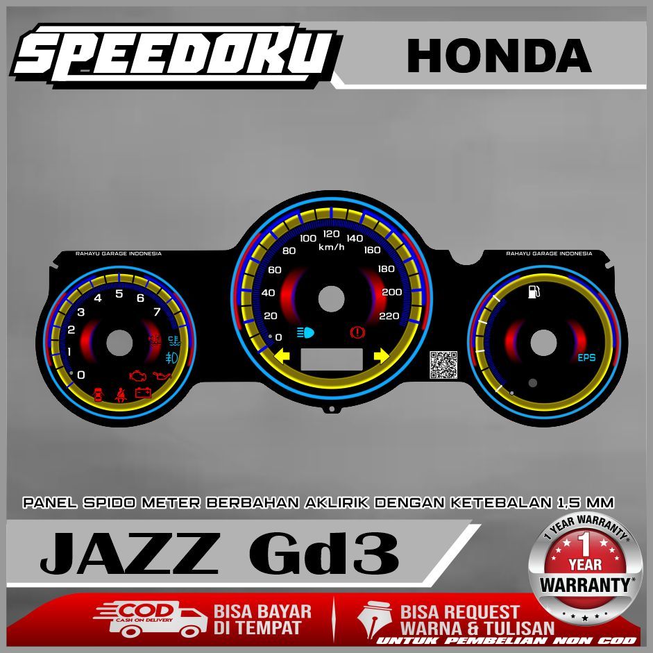 PAPAN SPEEDOMETER CUSTOM JAZZ GD3