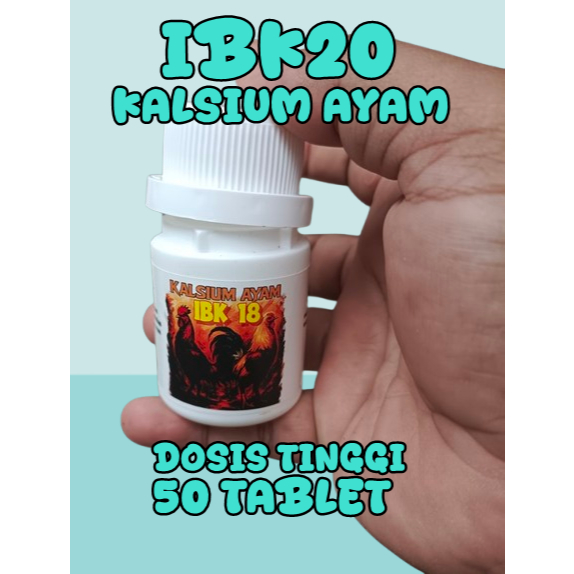 IBK20 Kalsium ayam - kalk ayam - lactate ayam - penguatkan tulang ayam - kalsium lactate ayam - 50 t