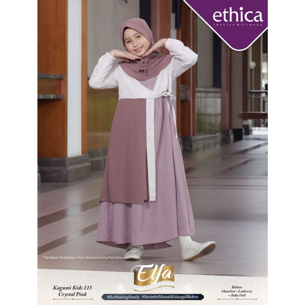 ETHICA GAMIS ANAK KAGUMI 159 WARNA CRYSTAL PINK