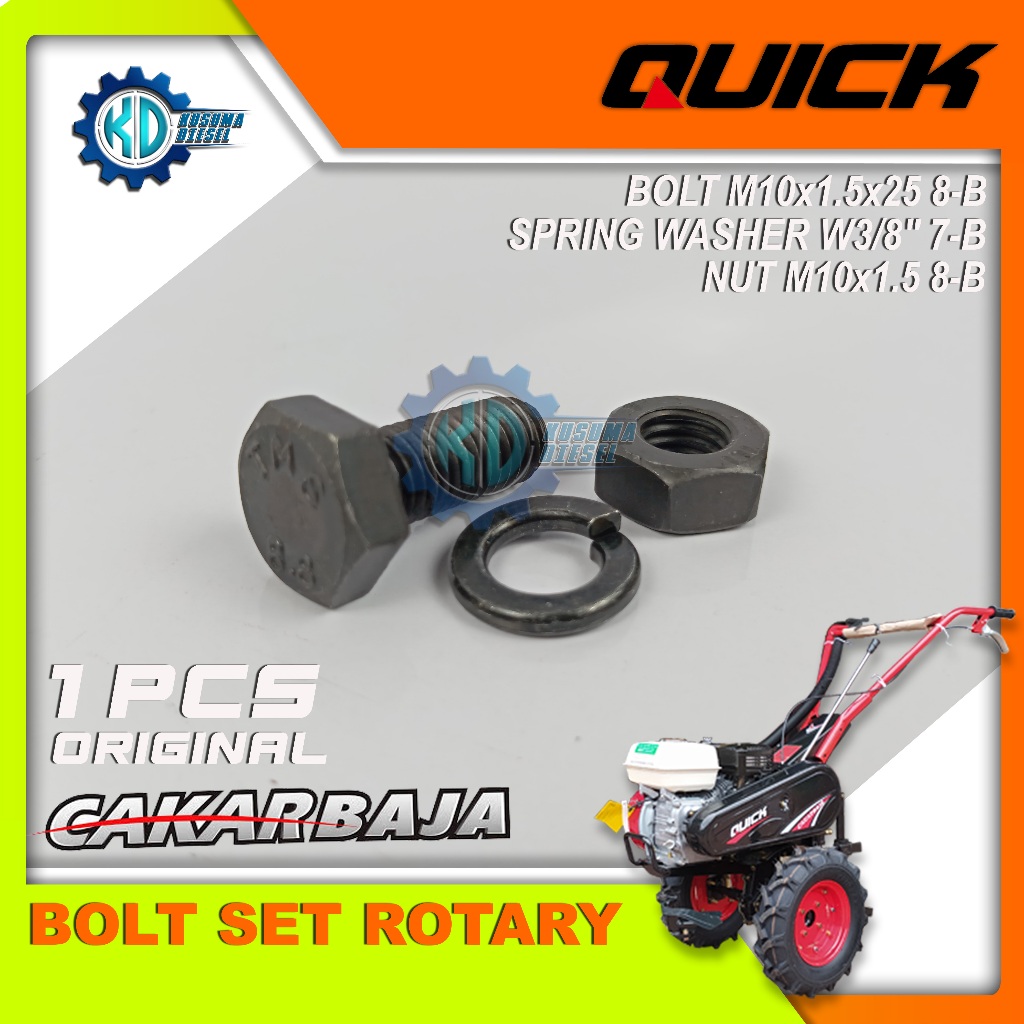 BAUT SET ROTARY CAKAR BAJA ZENA KRONOS - BOLT SET RTH QUICK - CULTIVATOR - ROTARY - ORIGINAL - QUICK