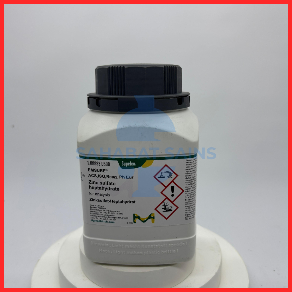 Seng Sulfat Heptahidrat Pro Analis / Zinc Sulfate Heptahydrate 500Gram / ZnSO4.7H2O