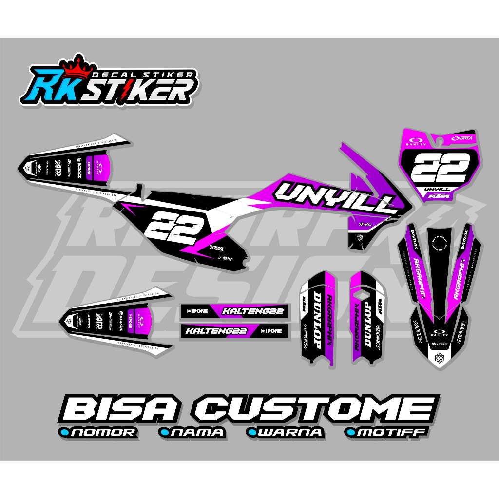 DECAL STIKER KTM 85 2020 - KTM 250 2017 - KTM 250 2020-2022 - KTM 85 2014-2016 - PREMIUM FULLBODY CU