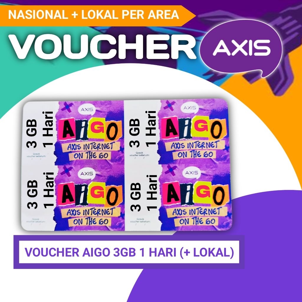 Voucher Axis Aigo 3GB 1 Hari Up Size (4GB) Nasional