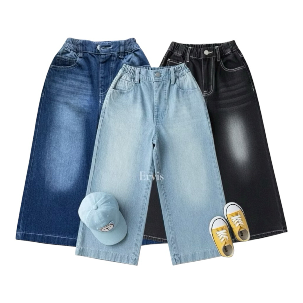 LOOSE PANTS - Celana Loose Jeans Skena Anak Unisex 2 - 9 Tahun