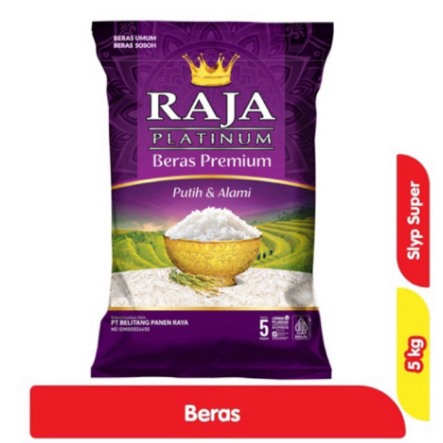 BERAS RAJA PLATINUM 5 Kg BERAS PREMIUM BERAS RAJA ULTIMA 5 KG