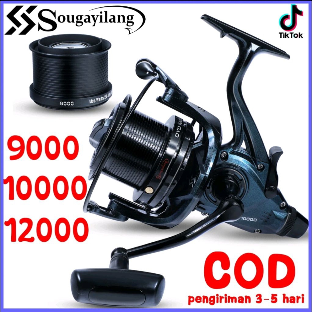Sougayilang Reel Putar Seri, 9000-12000 Gulungan Pancing Jarak Jauh - Max Drag 25kg Untuk Memancing 