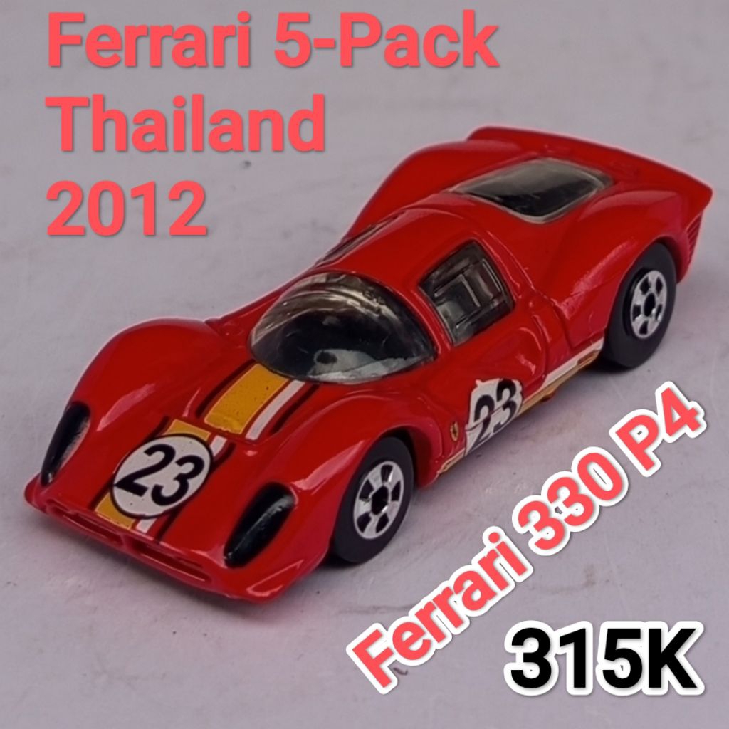 Hot Wheels Ferrari 5 Pack 330 P4 Merah 23 ban Blackwall Loose