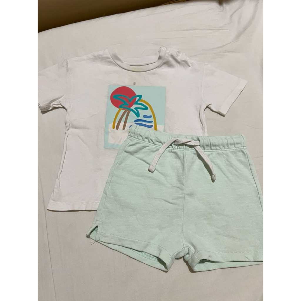 Setelan Kaos Celana Mark & Spencer 12-18m