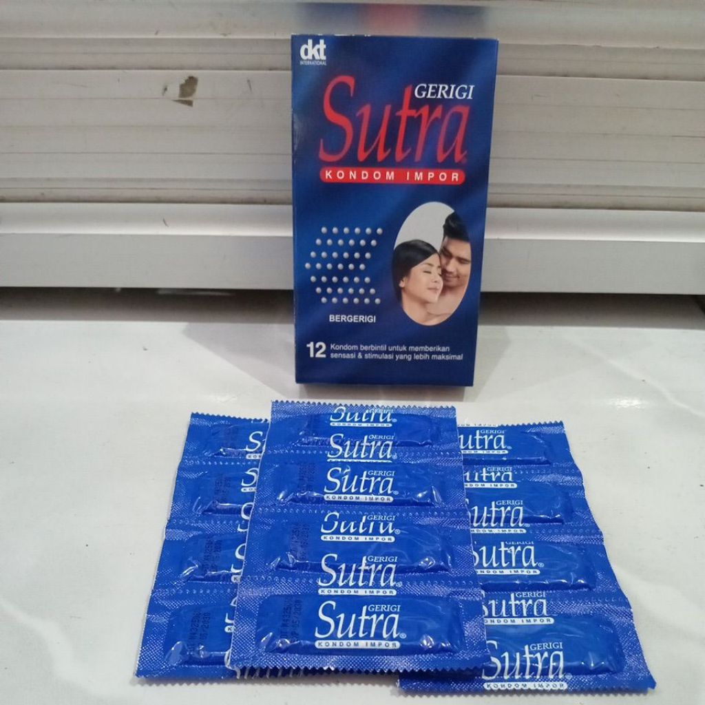 Kondom Sutra bergerigi Biru isi 12
