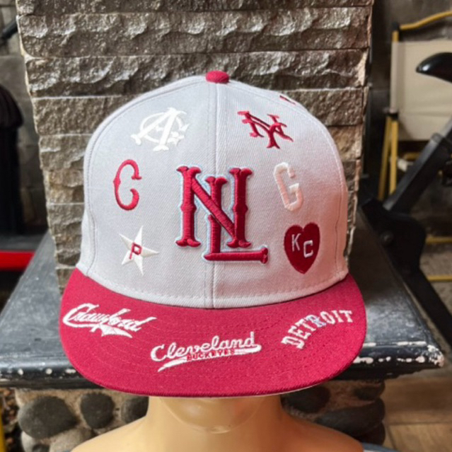 Topi NL Ebbets Fields Flannels Snapback Second Like New DiJamin Original