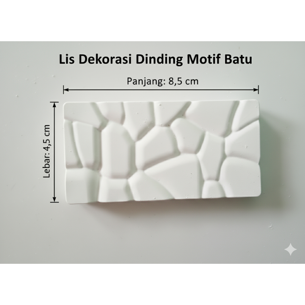 LIS DINDING / DEKORASI /  ORNAMEN MOTIF BATU TIMBUL 3D / DEKORASI DINDING CANTIK