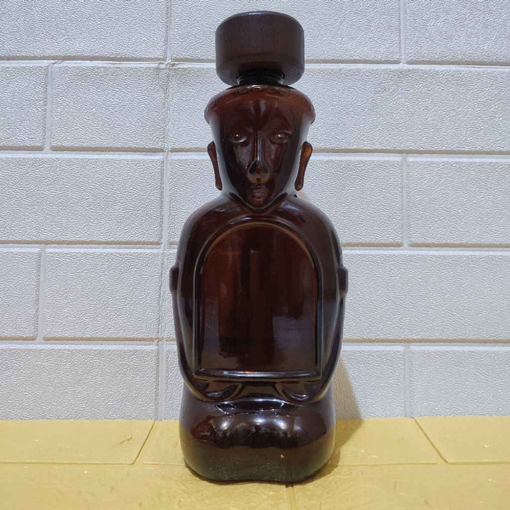 koleksi botol kaca amber antik langka, vintage