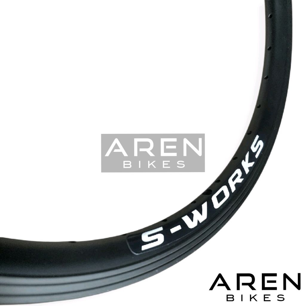 VELG SEPEDA 20 S-WORKS LUBANG 36 ALLOY DOUBLE WALL HITAM 36H RIM RIMS LIPAT SELI BMX FOLDING MINIVEL