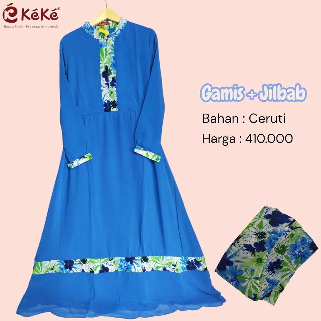 Keke Gamis Dewasa Promo| Promo Gamis Dewasa Keke|Stelan Rok Dewasa|Gamis Syar'i|Overall Motif Kotak