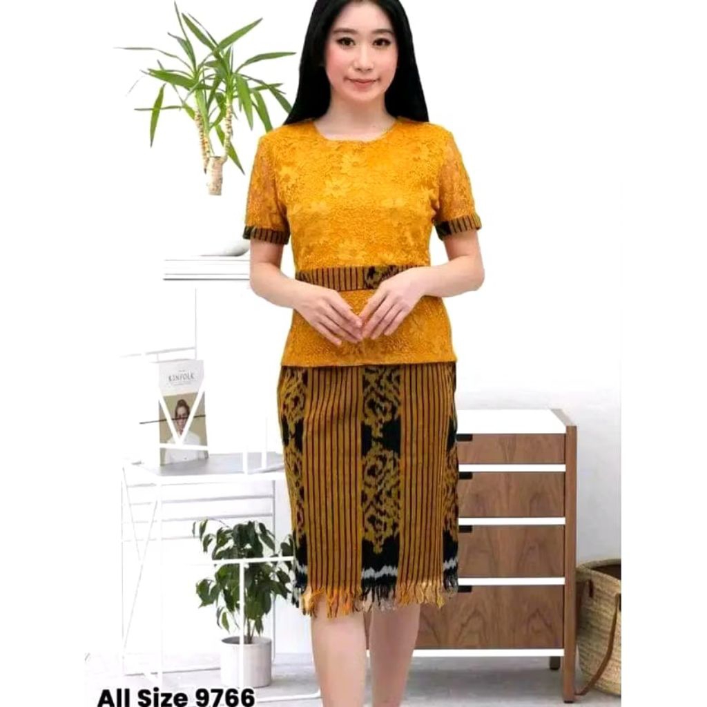 TERBARU STELAN BAJU BROKAT ROK TENUN WANITA, BAJU JALAN