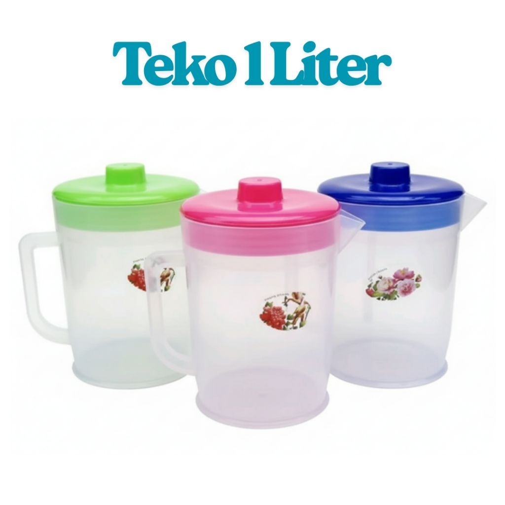 Teko Air Plastik Bening 1 Liter