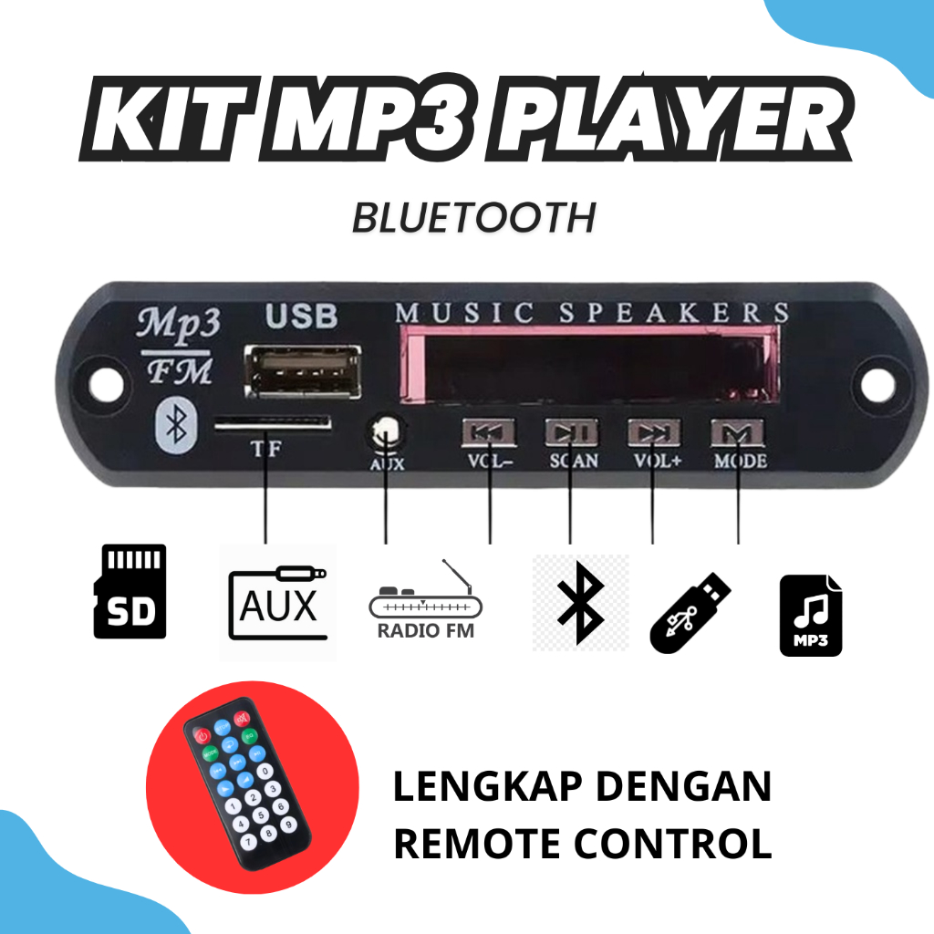 Kit Mp3 Bluetooth /Mp4/Mp5 Player