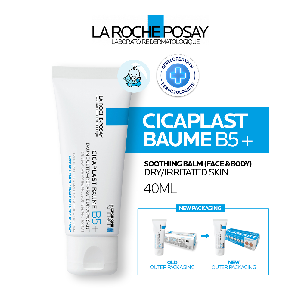 La Roche Posay Cicaplast Baume B5+ Soothing Balm 40ml- Krim Kulit Kering/ Iritasi Ringan Wajah/ Bada