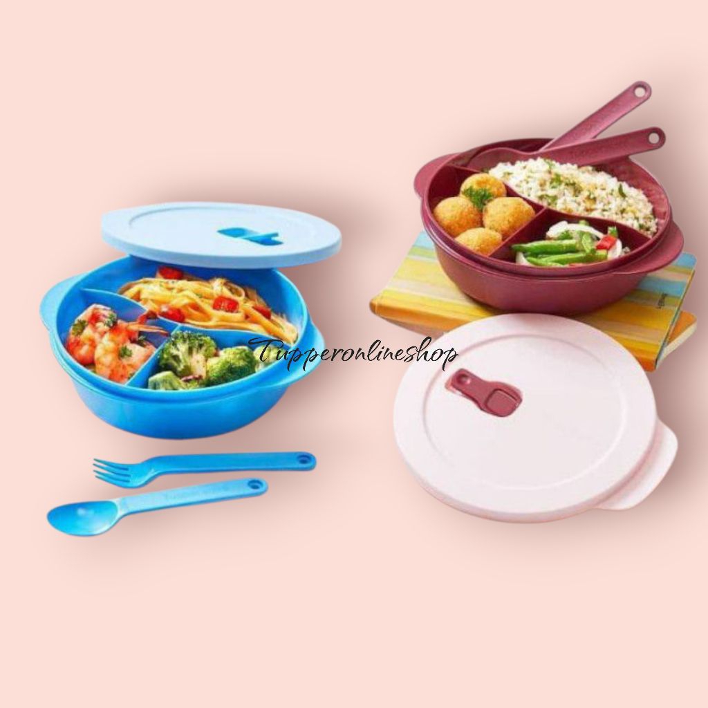 Cwl lunch set / crystalwafe lunch set tupperware / tempat makan tupperware