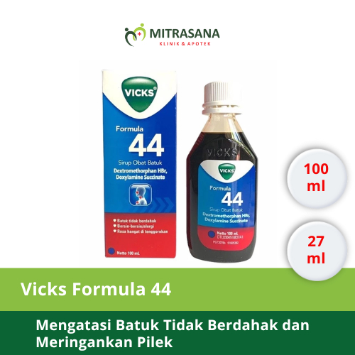 Vicks Formula 44 Dewasa - Mengatasi Batuk Tidak Berdahak dan Gejala Flu