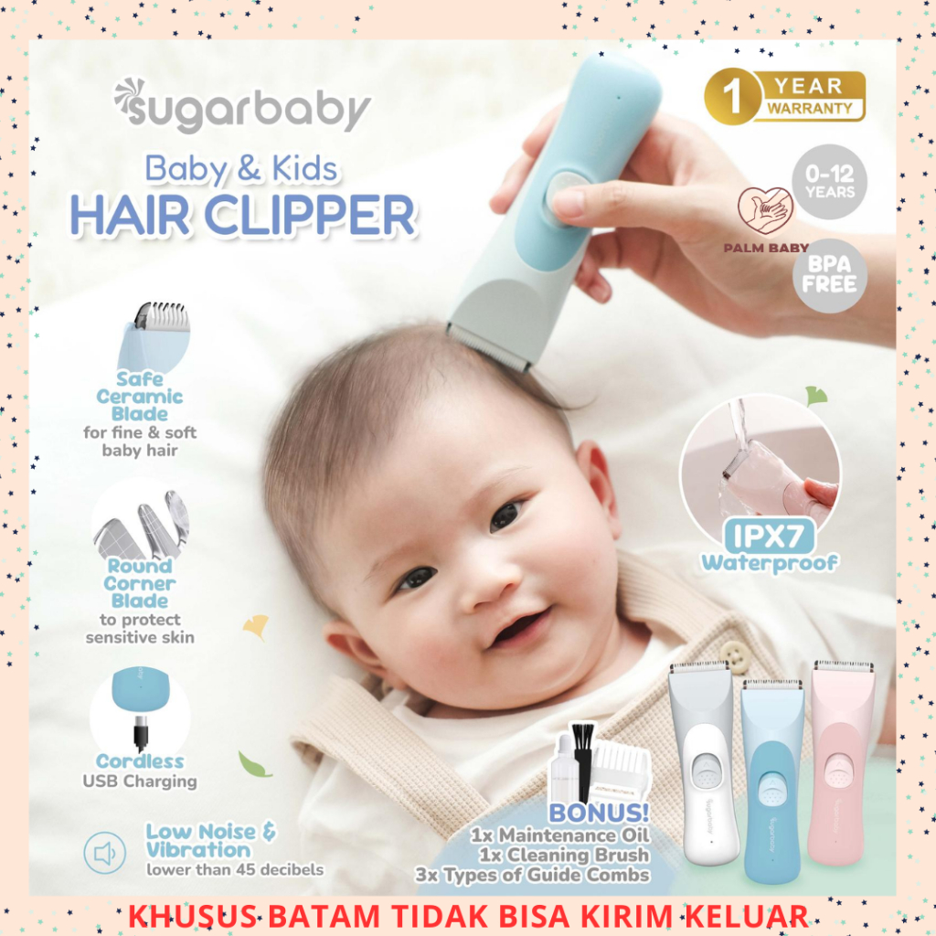 Sugar baby Baby & Kids Hair Clipper/Alat Cukur Rambut Bayi/Portable Baby Hair Clipper
