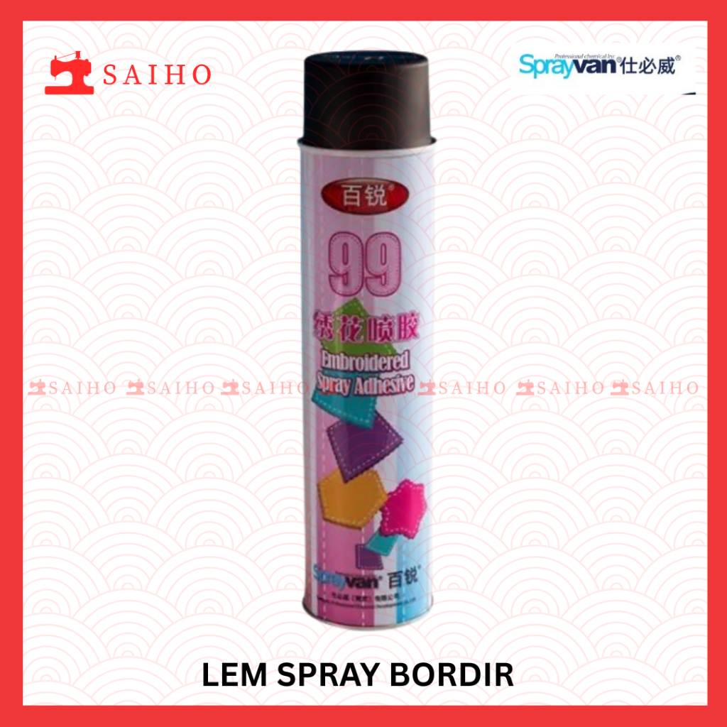 Perekat Bordir Sprayvan 99 Embroidered Spray Adhesive / Lem Semprot Kain