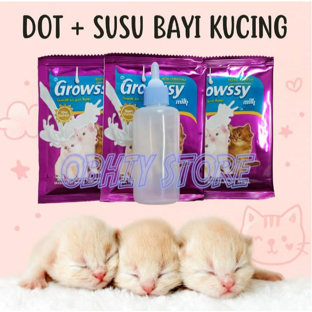 Dot Lembut Bayi Kucing Susu Anak Kucing Dot Bayi Kucing Baru Lahir Susu Bayi Kucing Growssy Botol Do